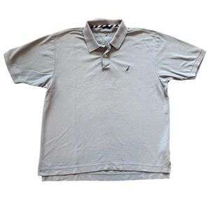 Nautica Men’s Large Sage Green Classic Collard Polo Shirt